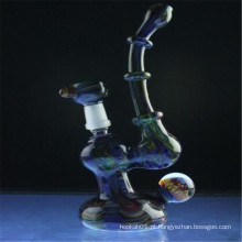 Marbled Fume cor trabalhado Bubbler Rig para fumar pessoas (ES-HP-006)